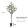 Artificial Eucalyptus Tree with Pot, 6FT Tall Faux Tree, Environmentally Friendly, No Maintenance, Lifelike Trunk, Realistic Silk Leaves - 4 of 4