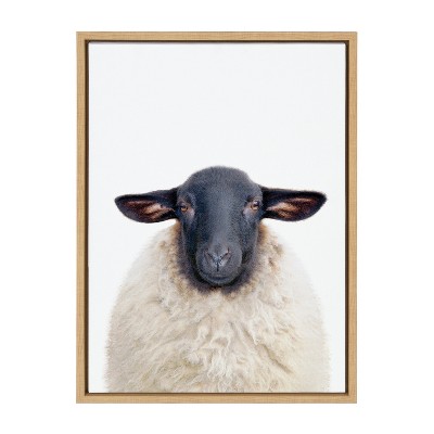 Natural Framed Dorper Sheep Canvas Print, 18" x 24"