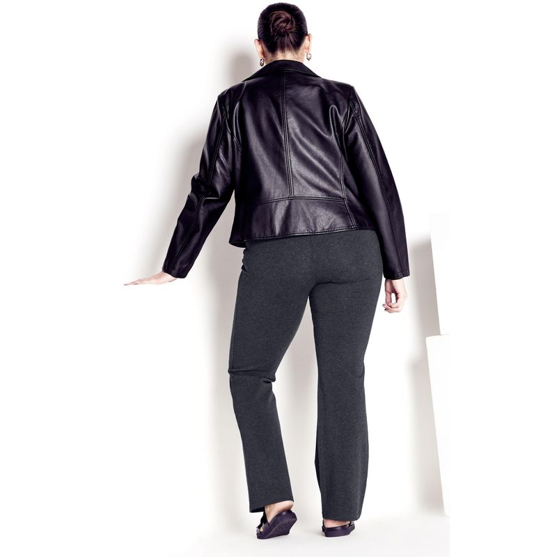 Women's Plus Size Supima® Bootleg Legging Charcoal - tall | AVENUE LEISURE, 2 of 4