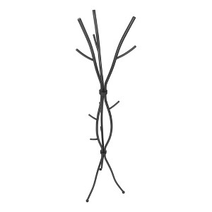 Vynxaria Stand Alone Black Coat Rack: 8 Hooks, Branch like Shape, Sturdy Tripod Base, Perfect for Entrance Porches - 1 of 4