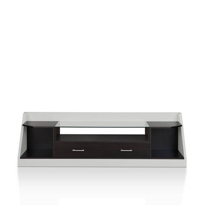 Henry Storage TV Stand for TVs up to 78" White/Espresso - miBasics