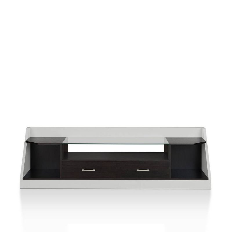 Henry Storage TV Stand for TVs up to 78&#34; White/Espresso - miBasics, 1 of 10