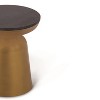 Steve Silver Co. Jovana Round End Table Brass and Granite: Modern Side Table, No Assembly Required - 2 of 3