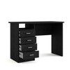 Tvilum,Desk with 4 Drawers Black Woodgrain - 3 of 4