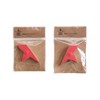 Storied Home Paper Folding Honeycomb Star Ornament Set with Gold Glitter Edge, Red and Cream, Set of 2 - 3 of 3