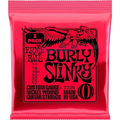 Ernie Ball Mighty Slinky Nickel Wound 8.5-40 Electric Guitar Strings 3-pack  8.5 - 40 : Target