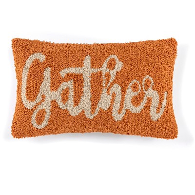 Shiraleah Hello Fall Pink and Orange Decorative Pillow