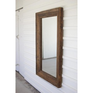 Recycled Wood Rectangle Framed Mirror – 51" Tall by Kalalou - 1 of 3