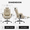Ergonomic Executive Office Chair with Reclining Back Adjustable Headrest and Footrest for All-Day Comfort -3irtyhousy - 4 of 4