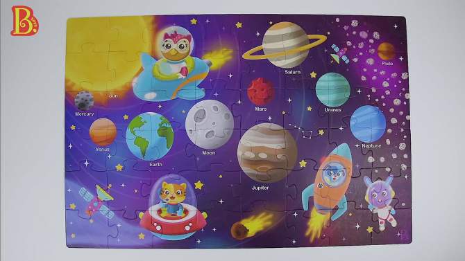 B. toys - Floor Puzzles Gigantic Jigsaw - Solar System, Ocean, Dinosaur - 3pk - 144pc, 2 of 13, play video