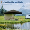 10'x10' Pop-Up Canopy Tent with 3 Sidewalls – Waterproof & UV Resistant Outdoor Gazebo, Easy-Up Sun Shade Shelter for Parties, Events, Black - 2 of 4