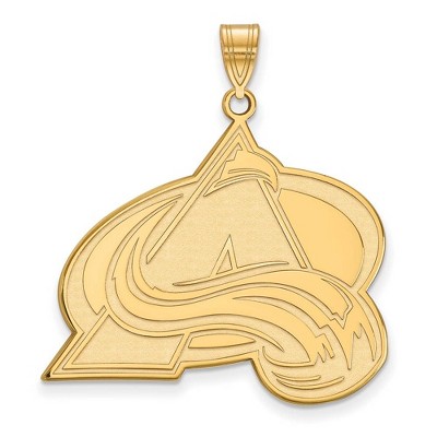 Black Bow Jewelry 14k Yellow Gold Colorado Avalanche NHL Extra Large Pendant