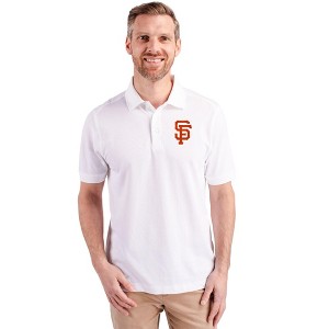 San Francisco Giants Cutter & Buck Advantage Eco Tri-Blend Pique Mens Big and Tall Polo - White - 2X Big - 1 of 1
