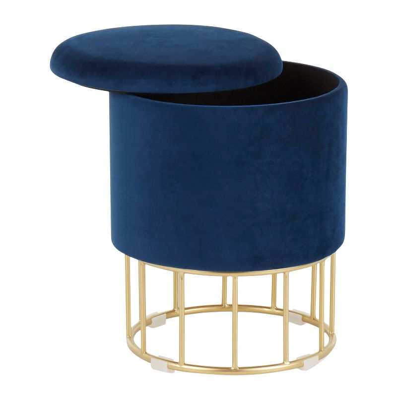 Canary Contemporary Glam Ottoman - LumiSource, 3 of 10