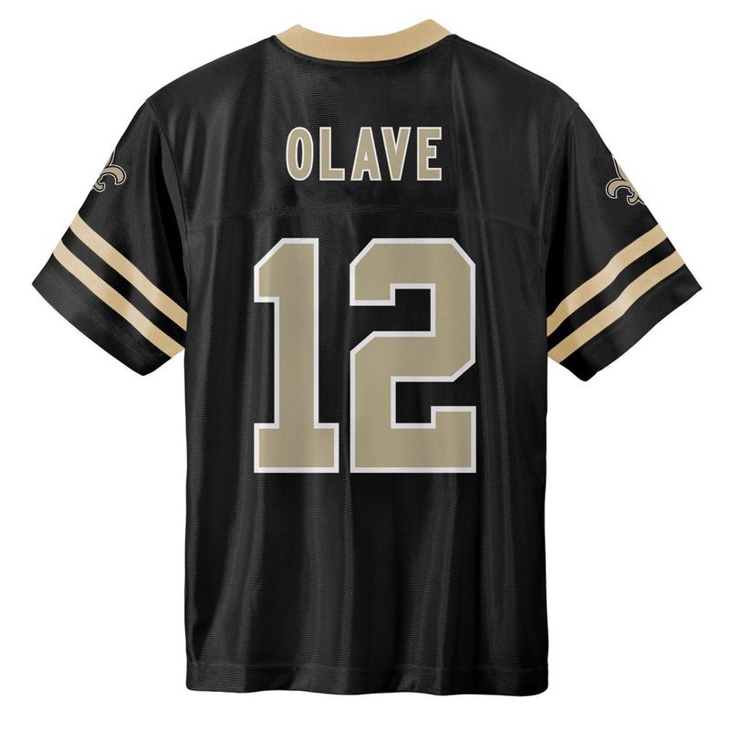 NFL New Orleans Saints Boys' Short Sleeve Olave Jersey, 3 of 4