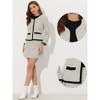INSPIRE CHIC Women's Outfits Plaid Tweed Short Blazer and Skirt Suit Set 2 Pieces - 2 of 4