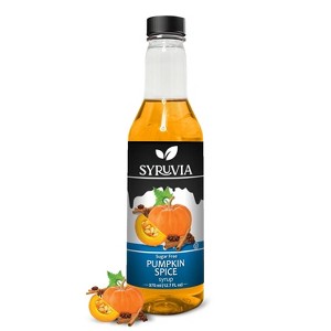 Syruvia Sugar Free Pumpkin Spice Syrup for Coffee 12.7 fl oz Premium Coffee Flavoring Syrup - 1 of 4