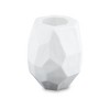 Signature Design by Ashley Karenton 10" Glass Vase, White Hand-Carved Finish - 4 of 4