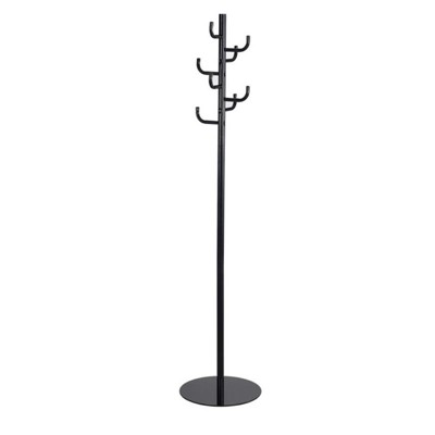 Steel Hook Head Coat Rack in Black-Safco