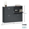 Syemin Shoe Racks Shoe Cabinet, Cabinet Storage for Entryway, Hidden Slim Narrow Shoe Rack Cabinet, Freestanding Shoe Rack, Gray, 40.3"*30.9"*9.4" - 3 of 4