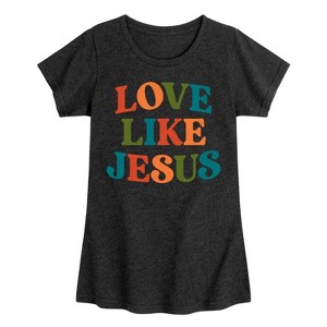 Girls' - Instant Message - Love Like Jesus Fitted Short Sleeve Graphic T-Shirt - 1 of 4