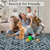 Living Room Rug Modern Geometric Washable Rug Non Slip Low Pile Floor - 4 of 4