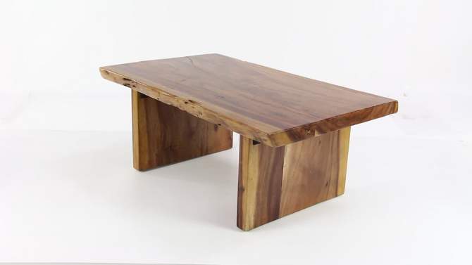 Contemporary Wood Rectangle Coffee Table Brown - Olivia &#38; May, 2 of 26, play video