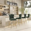 Infurnic Dining Chairs, Modern Upholstered Dining Chairs Set with Sturdy Legs, for Kitchen and Dining Room, 2PCS, Green,  17.7"*17.5"*26" - 3 of 4