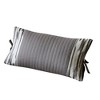 N Natori Embroidered Cotton Oblong Decorative Pillow, Gray - 4 of 4