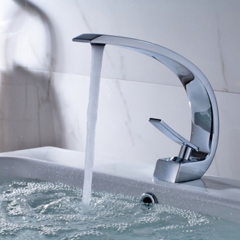 Single Hole Modern Bathroom Sink Faucet, Single Handle Vanity Basin Mixer Tap - image 1 of 4