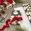 Hallmark Black Christmas Wrapping Paper with Cut Lines on Reverse - 2 of 4