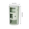 YIYIBYUS Narrow Nightstand Round End Table with Storage - 3 of 4