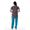 Just Love Nursing Scrubs Set for Women Print Scrubs 1311WJ-2-XS (Brown Paisley, Small) - 3 of 3