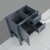 Lirago 30in Gray Bathroom Vanity with Mirror & Top-Marble Pattern Eco-Friendly MDF Soft-Close Hinges - 4 of 4
