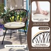 3-Piece Outdoor Patio Rattan Conversation Leisure Chairs Set with 2 Chair and Glass Coffee Table - 3 of 4