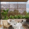 PexFix Outdoor Metal Privacy Screen Garden Fence in Web Pattern - 2 of 4