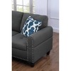 Faux Leather L-Shaped 2-Piece Sectional Sofa with Storage Ottoman & Cup Holders - 3 of 4