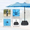 Sevobal Patio Umbrellas Large Double-Sided Rectangular Outdoor Twin Patio Market Umbrella With Light And Base, Blue, 180"*180"*80.4" - 4 of 4