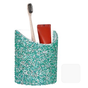 Unique Bargains Wall-Mounted Pencil Nail Art Tool Makeup Brush Holder with Clear Adhesive - 1 of 4