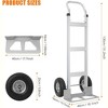 Heavy Duty Hand Truck Aluminum Dolly Cart 550 lbs Capacity With 10" Rubber Wheels - 2 of 4