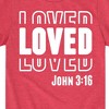 Boys' - Instant Message - Loved John 3:16 Short Sleeve Graphic T-Shirt - 2 of 4