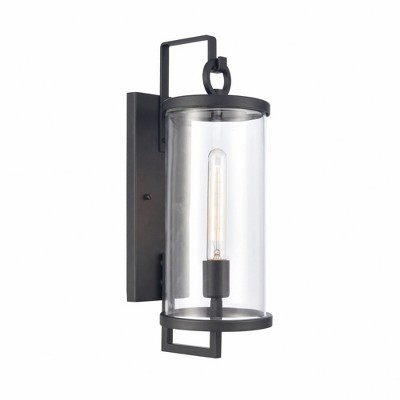 Elk Home Hopkins 1 - Light Wall Light in  Charcoal Black