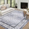 Vintage Floral Area Rug for Living Room Non Slip Non Shedding Washable Floor Cover Ultra Thin Distressed Indoor Foldable Carpet - 2 of 4