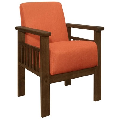 29.5"Orange Color Fabric Upholstered 1pc Accent Chair