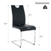 NicBex Modern Dining Chairs with Faux Leather Padded Seat,Armless Chairs with Chrome Metal Legs for Kitchen,Living Room - 3 of 4