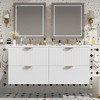 Whisen 24" Bathroom Storage Cabinet Wall-Mounted Bathroom Vanity with Ceramic Sink and 2 Drawers - 4 of 4