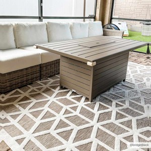 Hauteloom Nuri Tan Outdoor Rug - 1 of 4