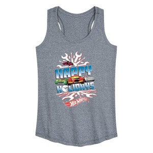 Women's - Hot Wheels - Holiday Merchandise Graphic Racerback Tank - 1 of 4