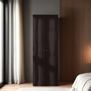 2-Door Tall Wardrobe Cabinet, 4 Shelves, Vertical Storage, 66.9"H – Bedroom - 1 of 4