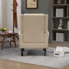 NicBex Modern Ergonomic Accent Chair, Velvet Fabric Recliner Chair with Back and Wood Legs for Living Room, Bedroom - 2 of 4
